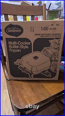 (1)-Vintage NOS Sunbeam Electric Buffet Fry Pan Skillet New In Box