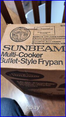 (1)-Vintage NOS Sunbeam Electric Buffet Fry Pan Skillet New In Box