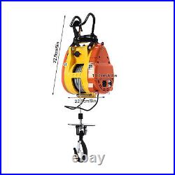 110V Electric Hoist Winch Portable Electric Winch 500lbs Wire Remote Control USA