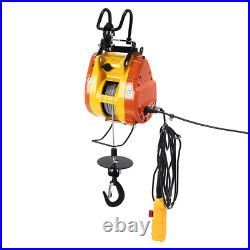 110V Electric Hoist Winch Portable Electric Winch 500lbs Wire Remote Control USA