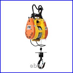 110V Electric Hoist Winch Portable Electric Winch 500lbs Wire Remote Control USA