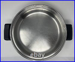 12 SALADMASTER 7256 Stainless Steel Oil Core Electric Skillet with Lid Tested