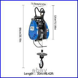 1300W 550lbs Electric Hoist Winch Portable Electric Winch withRemote Control USA