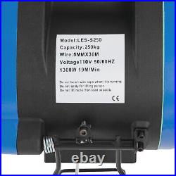 1300W 550lbs Electric Hoist Winch Portable Electric Winch withRemote Control USA