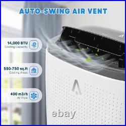 14000BTU Portable Air Conditioner 3-in-1 Dehumidifier Fan AC up to 750 Sq. Ft