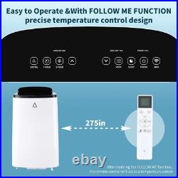 14000BTU Portable Air Conditioner 3-in-1 Dehumidifier Fan AC up to 750 Sq. Ft