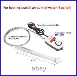 1600W 120V Stainless Fully Submersible Portable Electric Immersion Water Heater