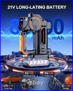 160PSI 21V Car Tire Air Pump Inflator Compressor Digital Electric Auto Portable