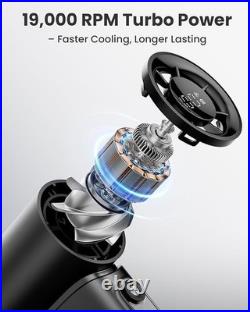 19000 RPM High Speed Portable Handheld Fan, 100 Speeds Mini Turbo Fan, 3600Mah, 1