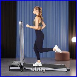 2 in1 Folding Electric Treadmill Under Desk Walking Pad Home Office Portable USA