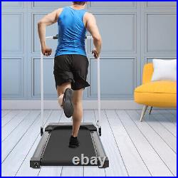 2 in1 Folding Electric Treadmill Under Desk Walking Pad Home Office Portable USA