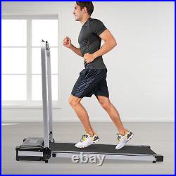 2 in1 Folding Electric Treadmill Under Desk Walking Pad Home Office Portable USA