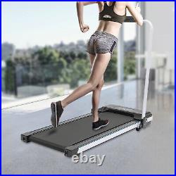 2 in1 Folding Electric Treadmill Under Desk Walking Pad Home Office Portable USA