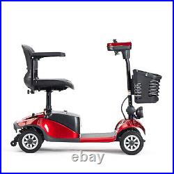 250W 24V 12AH 4 Wheel Folding Mobility Portable Electric Scooter Travel USA NeRU