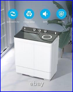 26lbs Portable Washing Machine Compact Twin Tub Washer with Spin Dryer NEW USA