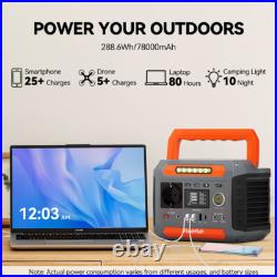 288Wh Portable Power Station With Wireless Charging 300W Portable Solar Generator