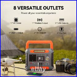 288Wh Portable Power Station With Wireless Charging 300W Portable Solar Generator