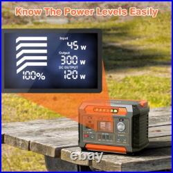 288Wh Portable Power Station With Wireless Charging 300W Portable Solar Generator