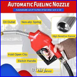 48 Gallon Portable Gasoline Diesel Fuel Transfer Tank with Pump 12V DC Electric