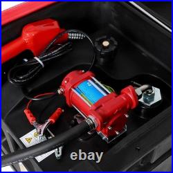 48 Gallon Portable Gasoline Diesel Fuel Transfer Tank with Pump 12V DC Electric