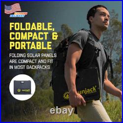 60W Folding IP67 Portable Solar Panel Charger + 100W 25600Mah Power Bank NEW USA
