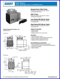 Air Compressor & Kit (Gast DOA-P701)