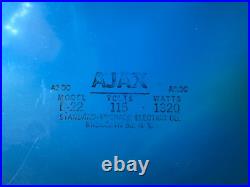 Ajax Portable Dual Electric Stove Ceramic Burners Blue Vintage Works Great