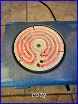 Ajax Portable Dual Electric Stove Ceramic Burners Blue Vintage Works Great