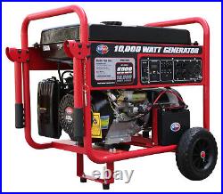 All Power 10,000-W Portable Gas Powered Electric Start Generator with Wheel Kit