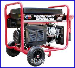 All Power 10,000-W Portable Gas Powered Electric Start Generator with Wheel Kit