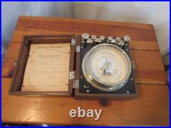 Antique Ammeter Westinghouse Electric Portable Current, Wood Case Great