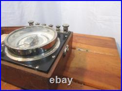 Antique Ammeter Westinghouse Electric Portable Current, Wood Case Great