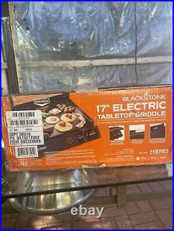 Blackstone E-Series Cart Grill 17 Portable Electric Tabletop Griddle with Hood