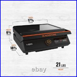 Blackstone E-Series Cart Grill 17 Portable Electric Tabletop Griddle with Hood