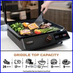 Blackstone E-Series Cart Grill 17 Portable Electric Tabletop Griddle with Hood