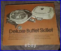 Brand New GE Deluxe General Electric Buffet Harvest Skillet Pan Rare 70s Vintage