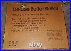 Brand New GE Deluxe General Electric Buffet Harvest Skillet Pan Rare 70s Vintage