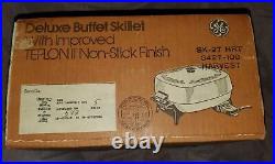 Brand New GE Deluxe General Electric Buffet Harvest Skillet Pan Rare 70s Vintage