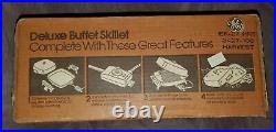 Brand New GE Deluxe General Electric Buffet Harvest Skillet Pan Rare 70s Vintage