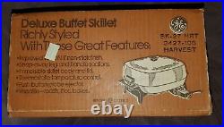 Brand New GE Deluxe General Electric Buffet Harvest Skillet Pan Rare 70s Vintage