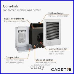 Cadet Electric Wall Heater 240V 2000W Forced Air with Thermostat White (250-Sq-Ft)