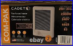 Cadet Wall Fan Heater, 2000 Watt, 240 V, White