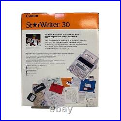 Canon StarWriter 30 Word Processor Typewriter BRAND NEW