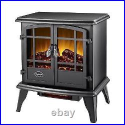 Comfort Glow Keystone Quartz Electric Stove Fireplace Heater Black