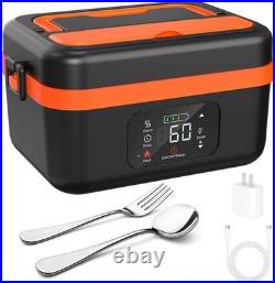Cordless Heated Lunch Box for Adults 34oz Portable Electric Food Warmer with