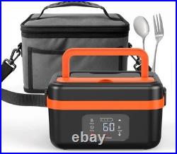 Cordless Heated Lunch Box for Adults 34oz Portable Electric Food Warmer with