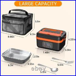 Cordless Heated Lunch Box for Adults 34oz Portable Electric Food Warmer with
