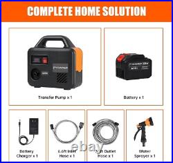 Cordless Water Transfer Pump 20V Battery 200GPH Portable Electric Utility Pump w