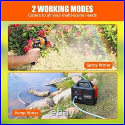 Cordless Water Transfer Pump 20V Battery 200GPH Portable Electric Utility Pump w