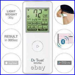 Dr Trust USA Portable Bluetooth ECG EKG Electrocardiogram Test Machine 1201